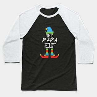 The Papa Elf Matching Family Group Christmas Party SANTA Baseball T-Shirt